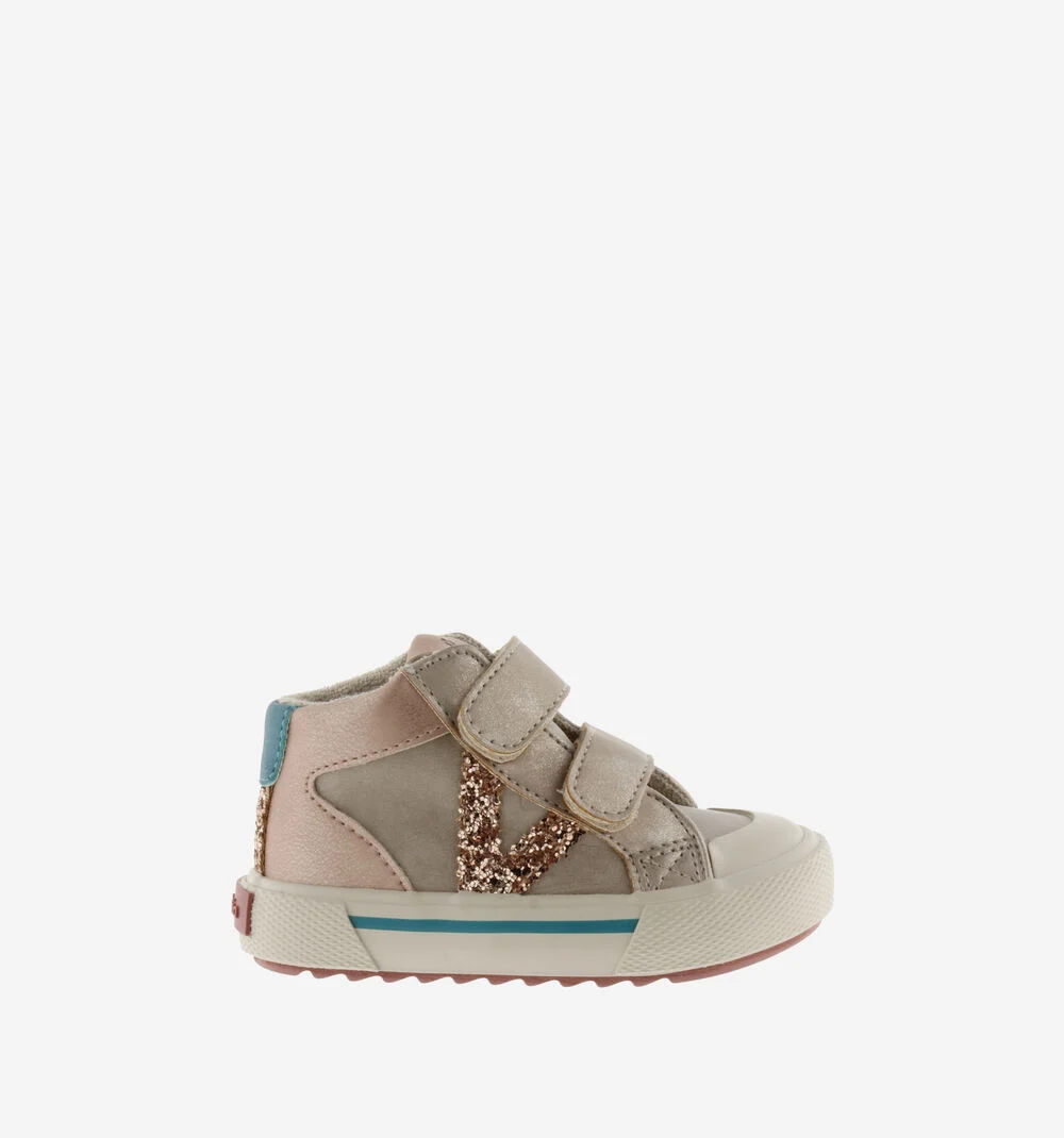 TRIBU SCRATCH MÉTALLISÉ Bottines à paillettes pour filles NUDE