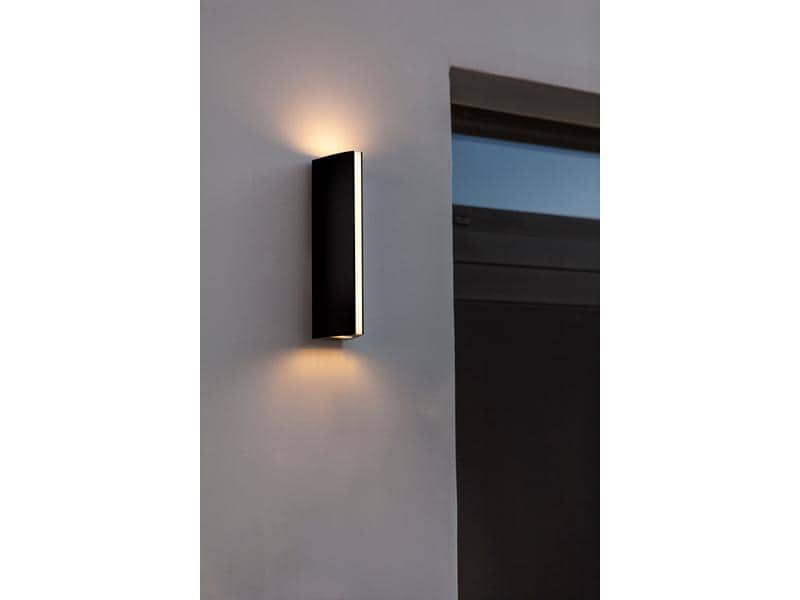 LUTEC Wandleuchte LEO 3000 K, Anthrazit LED-Leuchte für den Aussenbereich