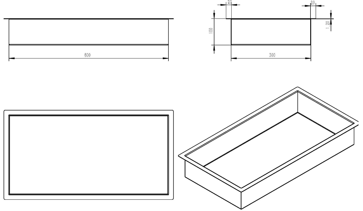 Mueller inbouwnis 30x60x10cm mat wit
