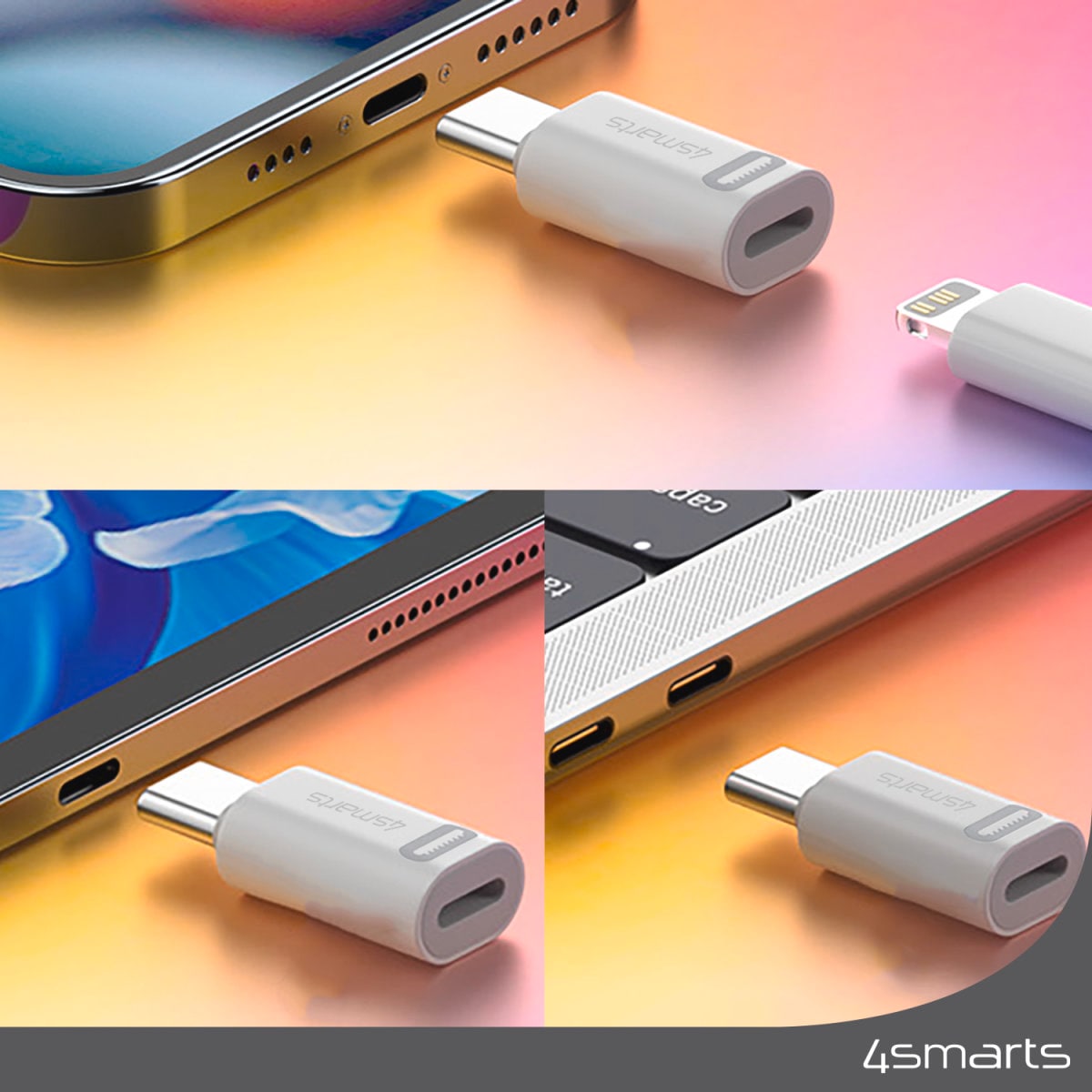 4smarts USB-Adapter »Adapter Lightning auf USB-C PD 27W« USB-C zu Lightning