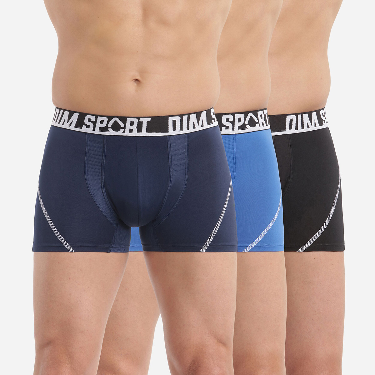 DIM<br>Conjunto de 3 shorts boxer esportivos
