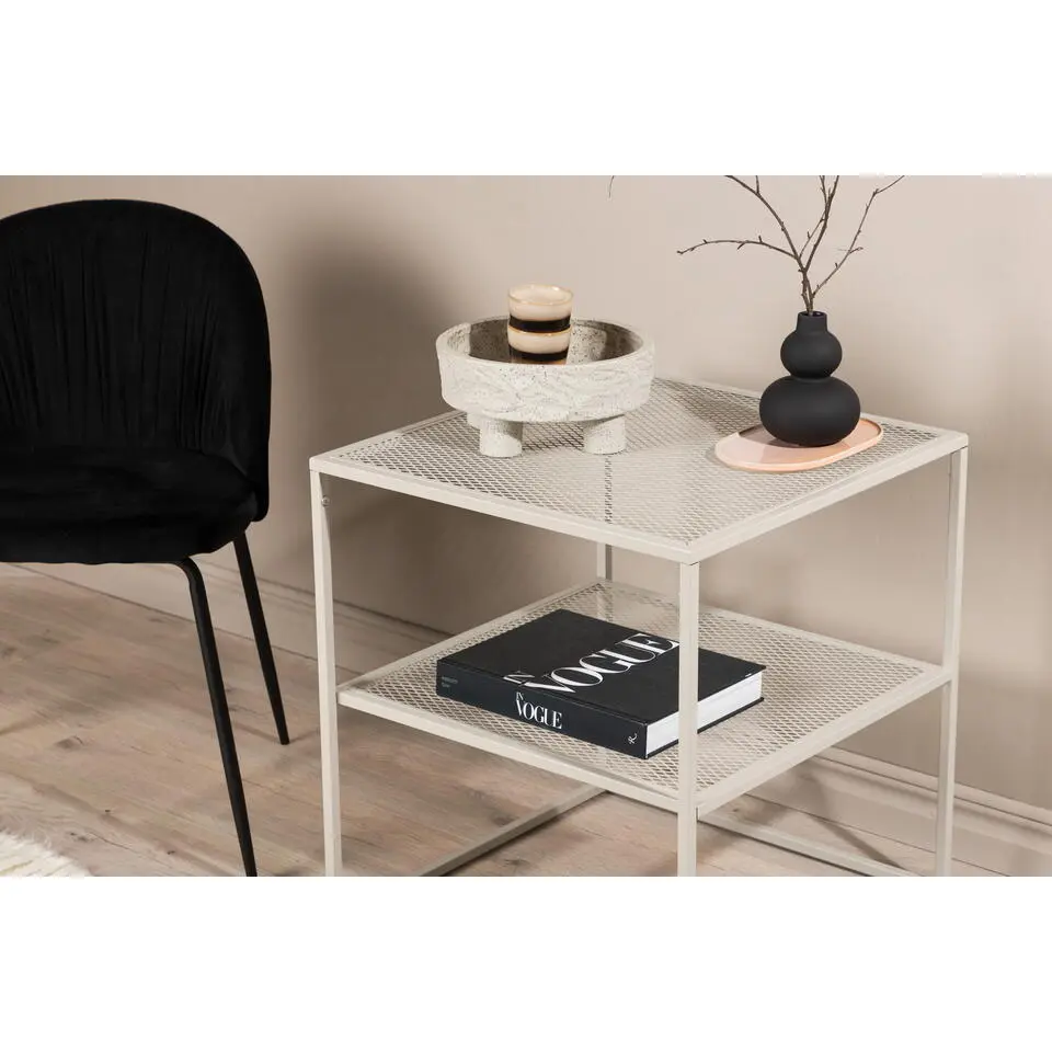 Bijzettafel Beige Metaal - 55x55x60cm - Netz