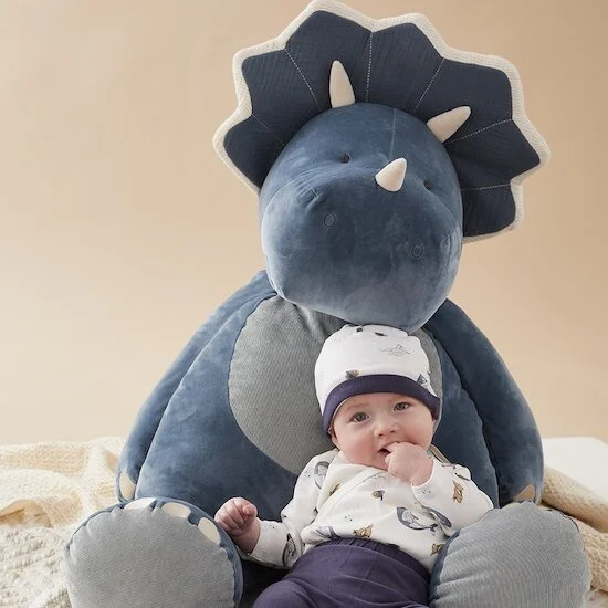 Tiga, Stegi & Ops Peluche large en Veloudoux Ops    Bleu        de               Noukies