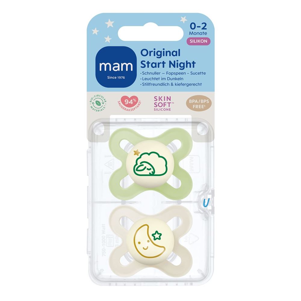 MAM Start Night Nuggi<br>2 Stück, Box, 0-2 Monate