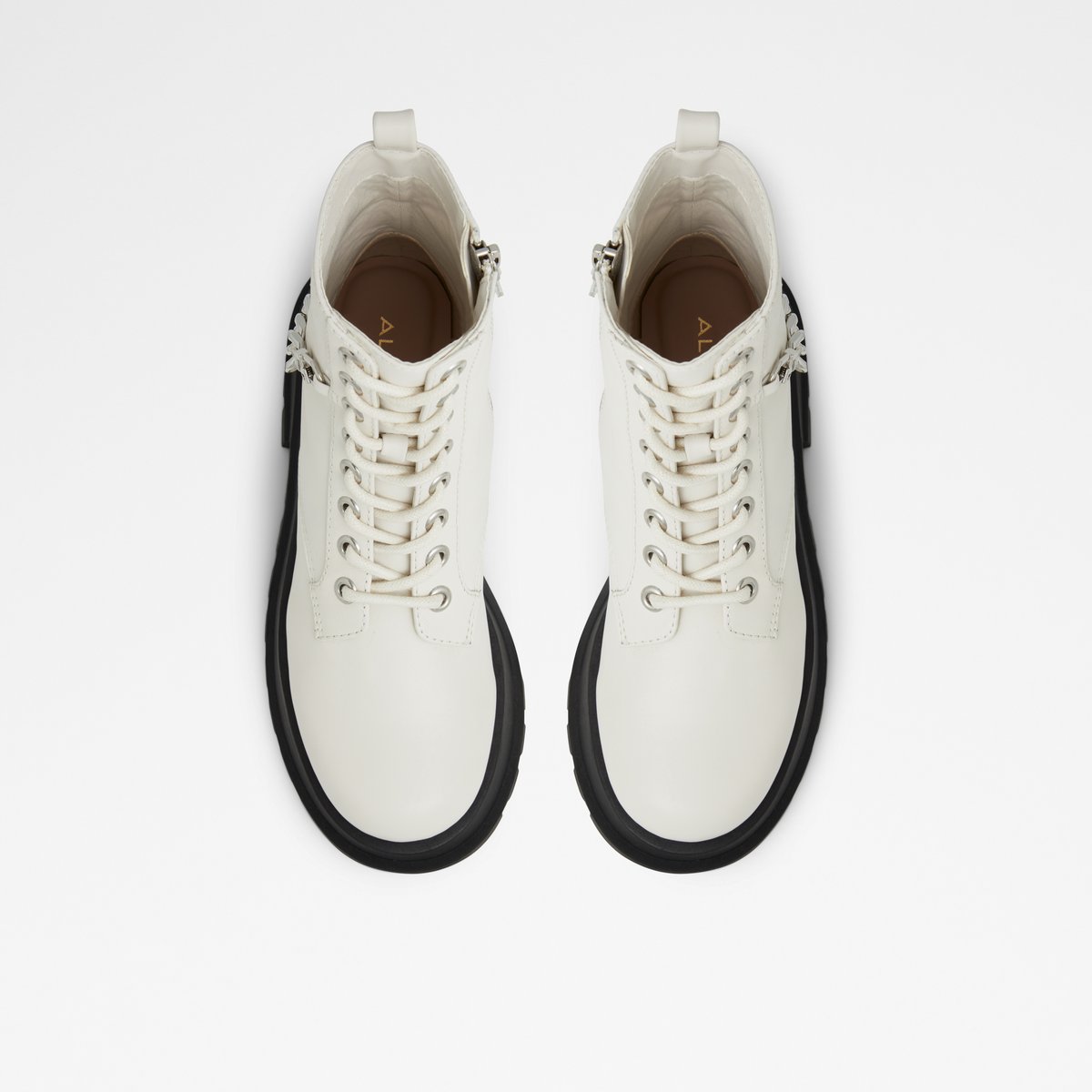 Grandeur White Women Combat boots