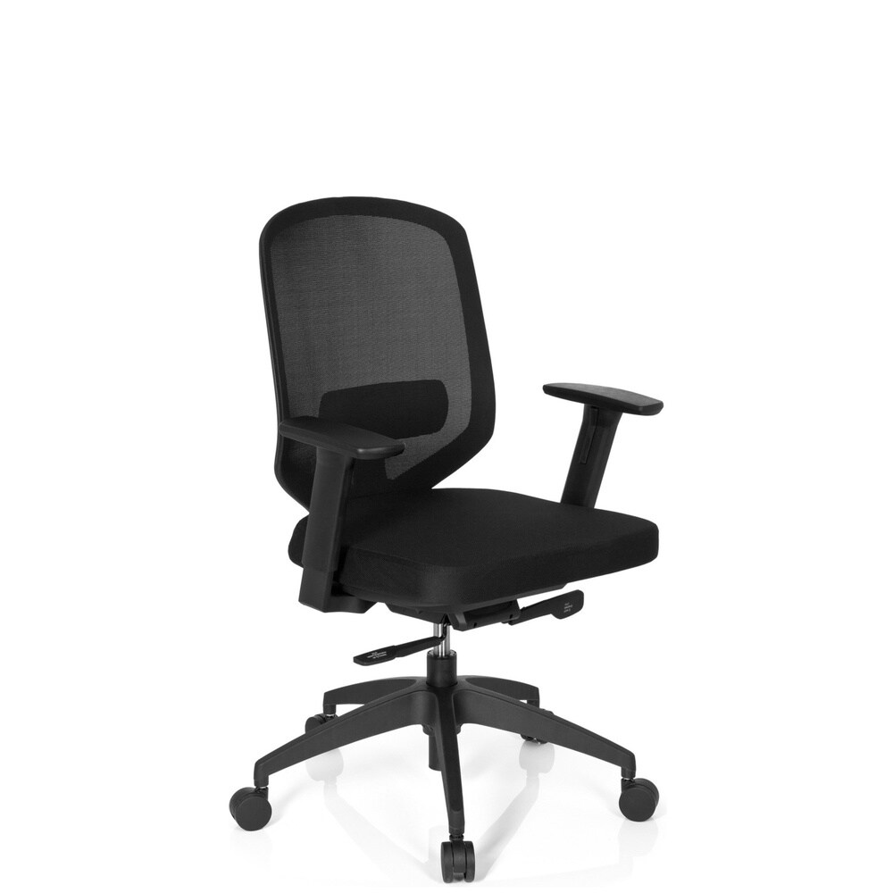 Profi Bürostuhl DELIGHT PRO Stoff/Netzstoff mit Armlehnen (höhenverstellbar) hjh OFFICE