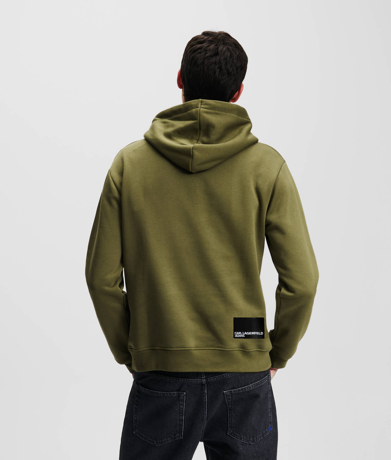 SWEAT À CAPUCHE AVEC LOGO EN ALUMINIUM KLJ