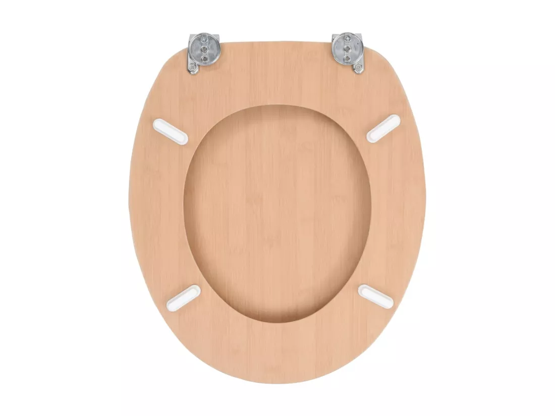 Siège de toilette abattant effet bois marron 42.5 x 35.8 x 5 cm 02_0002897