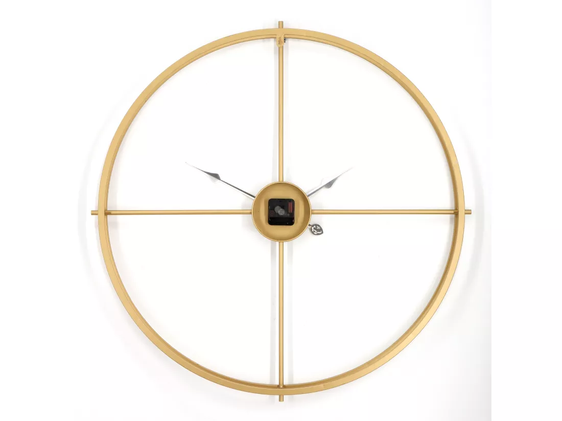 Horloge murale en métal - D. 80 cm - Doré - NEWPORT