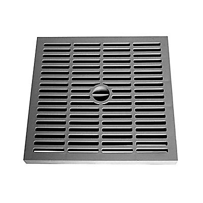 Grille d'évacuation sol 400 x 400 mm grise