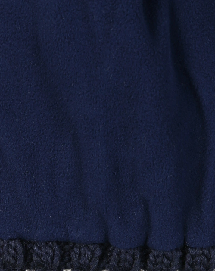 Strickmütze POMPON mit Wolle in navy