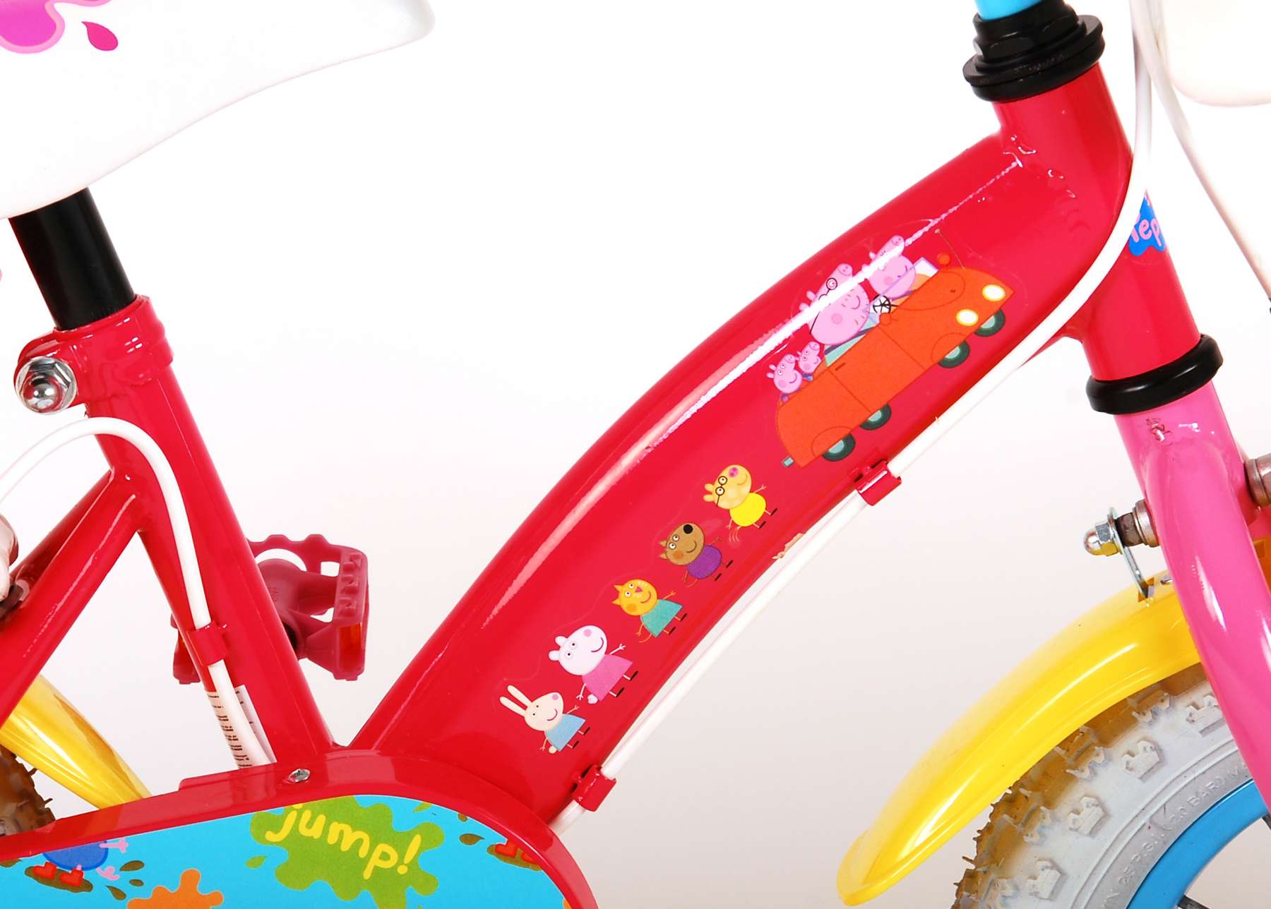 Kinderfahrrad Peppa Pig 12 Zoll Kinderrad in Pink, Zwei Handbremse
