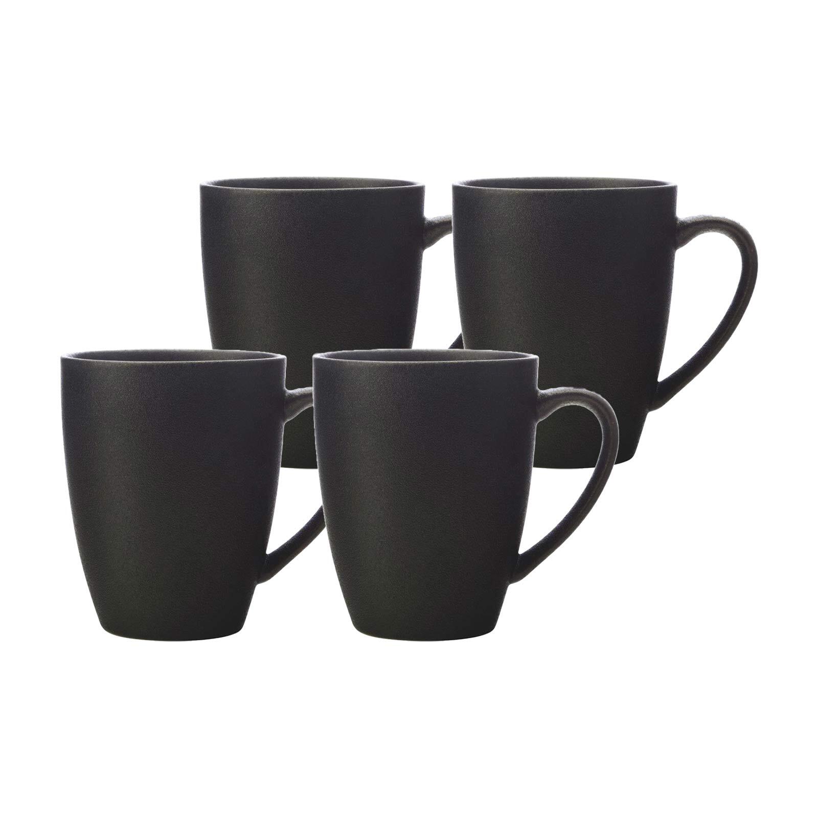 Maxwell & Williams Kaffeebecher Caviar Black 400 ml 4er Set