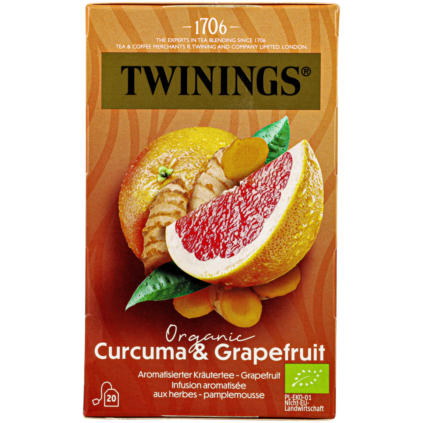 Twinings Bio Kurkuma-Grapefruit 20 Beutel