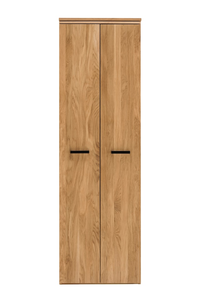 VALMONDO Dielenschrank LIDO 60 x 195 cm Astige Eiche massiv naturbelassen geölt