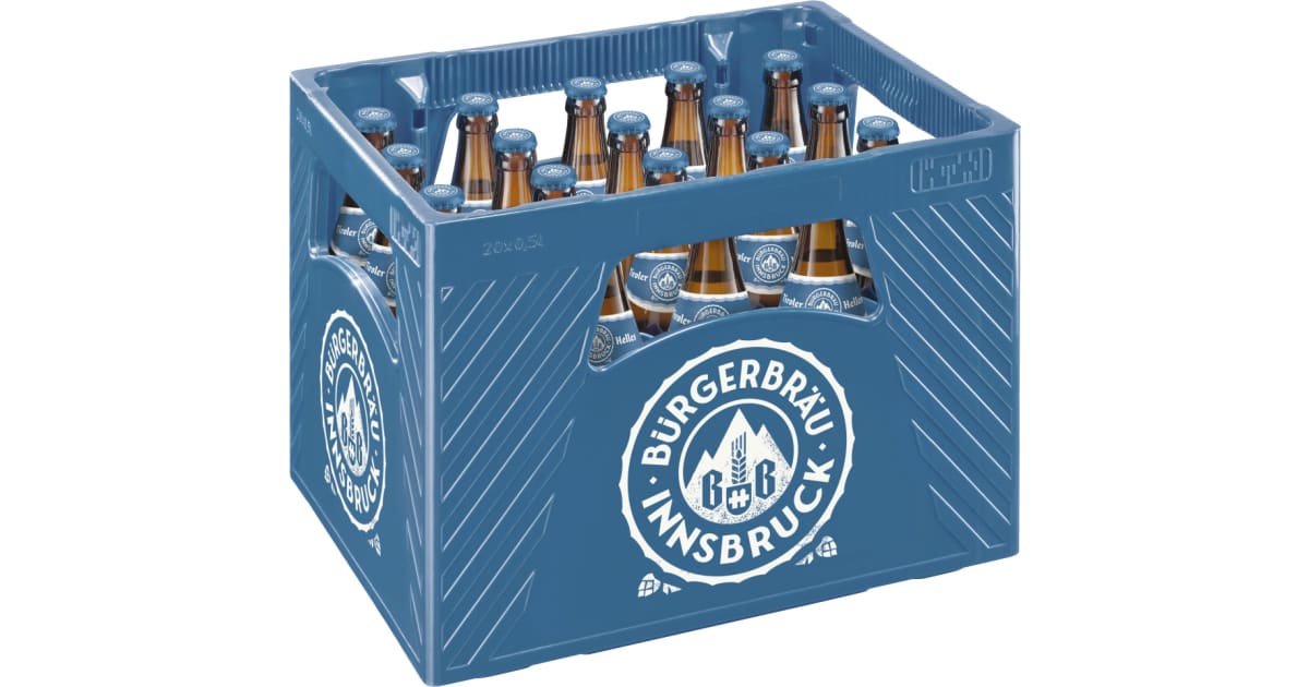 Bürgerbräu Innsbruck Helles Kiste 20x 0,5 Liter (Mehrweg)