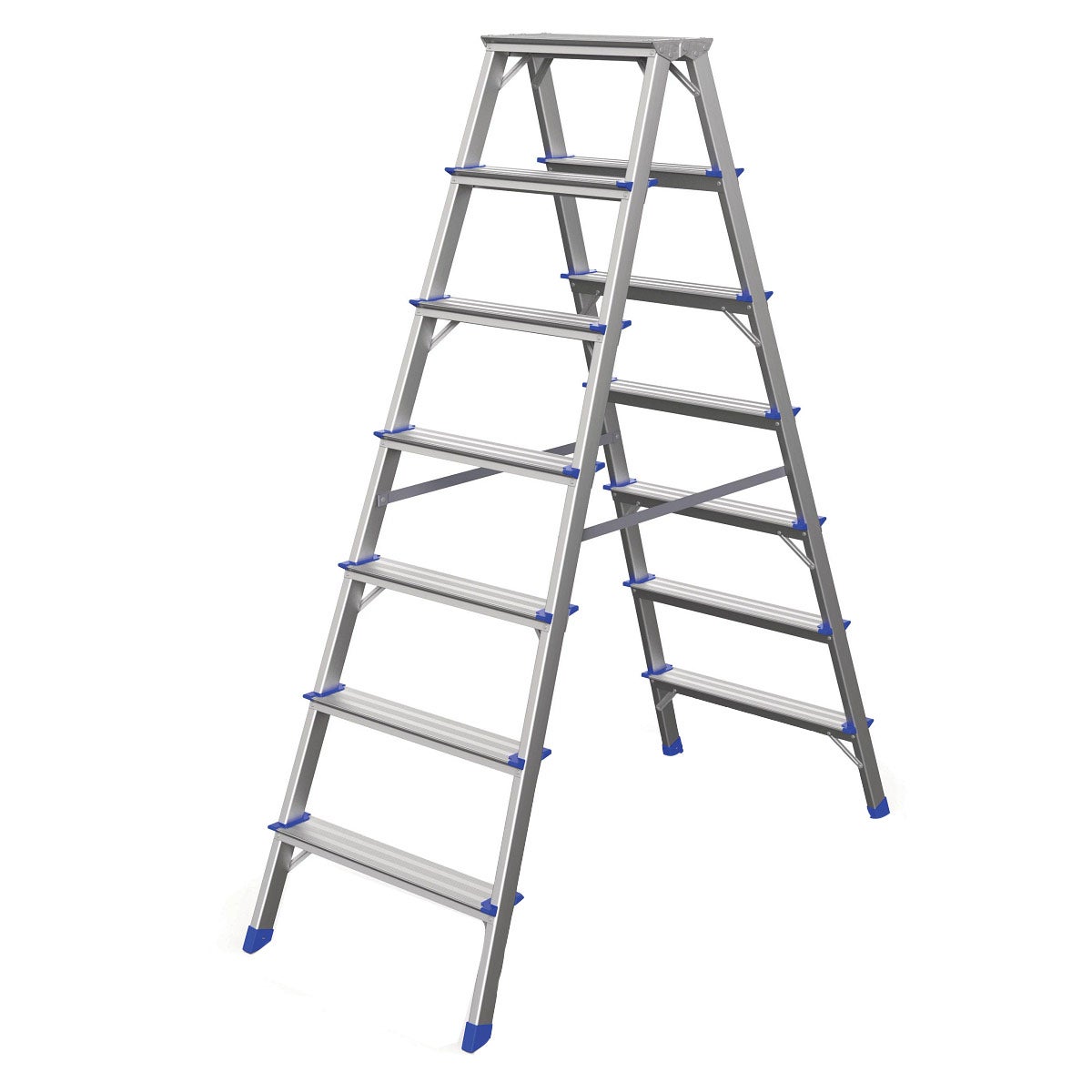 Werner trapladder, aan beide zijden toegankelijk, 2x7 treden