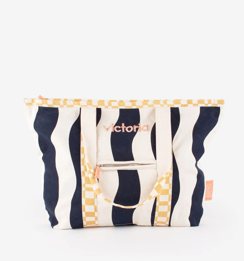 SAC SHOPPING TOILE BRODÉEMARINO