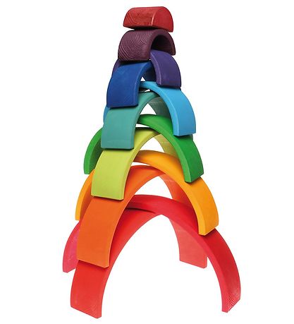 Grimms Holzspielzeug - Regenbogen - 12 Teile - Bunt