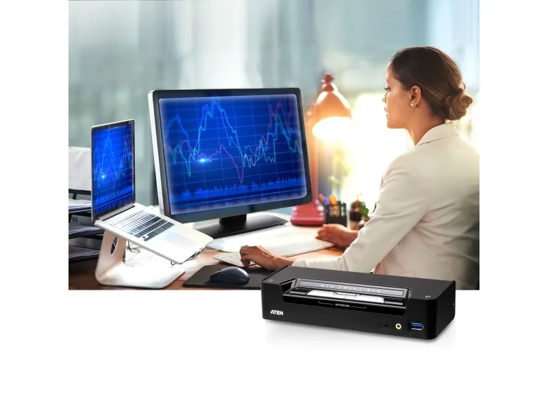ATEN CS1953 - KVM / audio / USB switch - 3 x KVM / audio / USB - 2 lokalbrugere - desktop