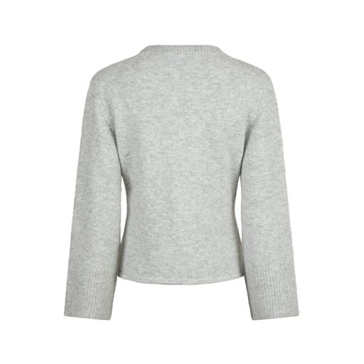 Neo Noir Pixie Knit Cardigan, Light Grey Melange, 36
