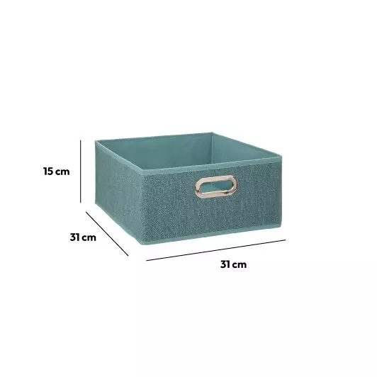 Panier de rangement ( 31 x 15 cm) Helena Bleu pétrole chiné