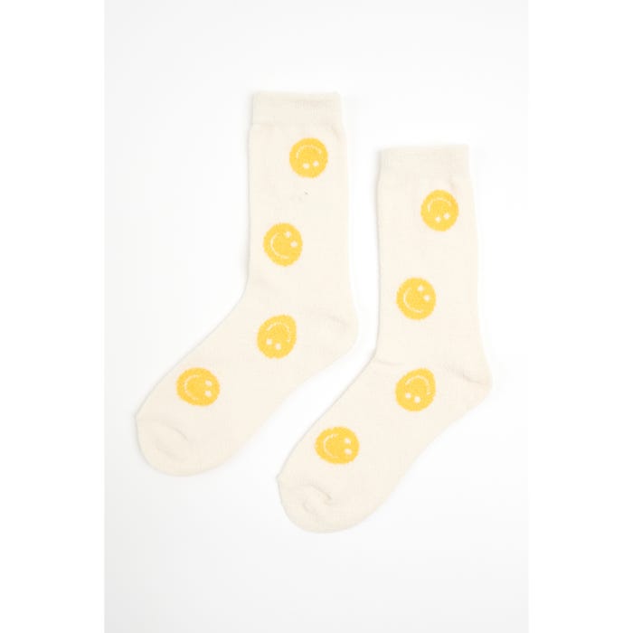 sOxi-Chenille sokken smiley - Soxi