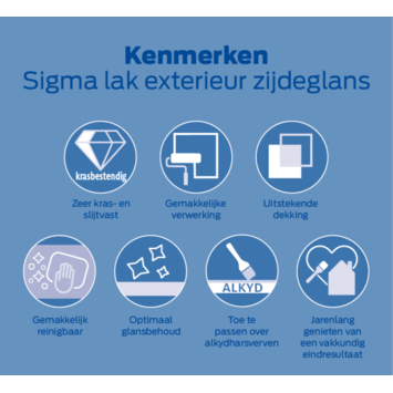 Sigma Exterieur buitenlak zijdeglans RAL 9010 2,5 liter