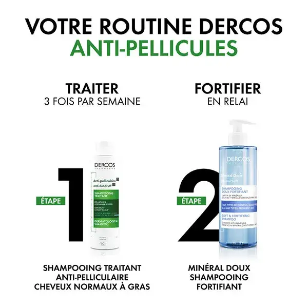 Shampoo Anticaspa Vichy Dercos DS para Cabelos Normais a Oleosos 200ml