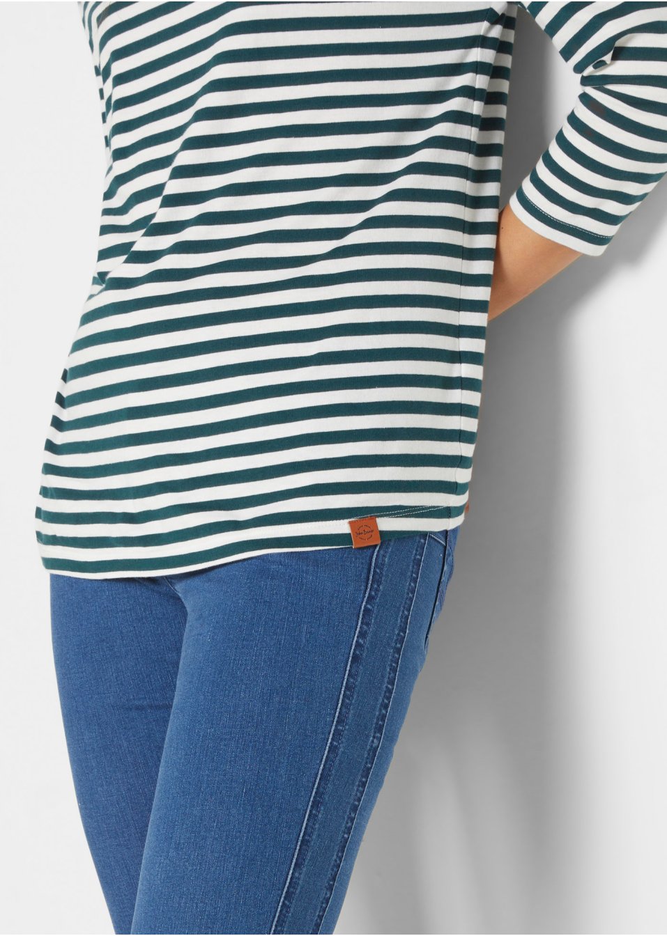 T-shirt manches longues oversized avec boutons