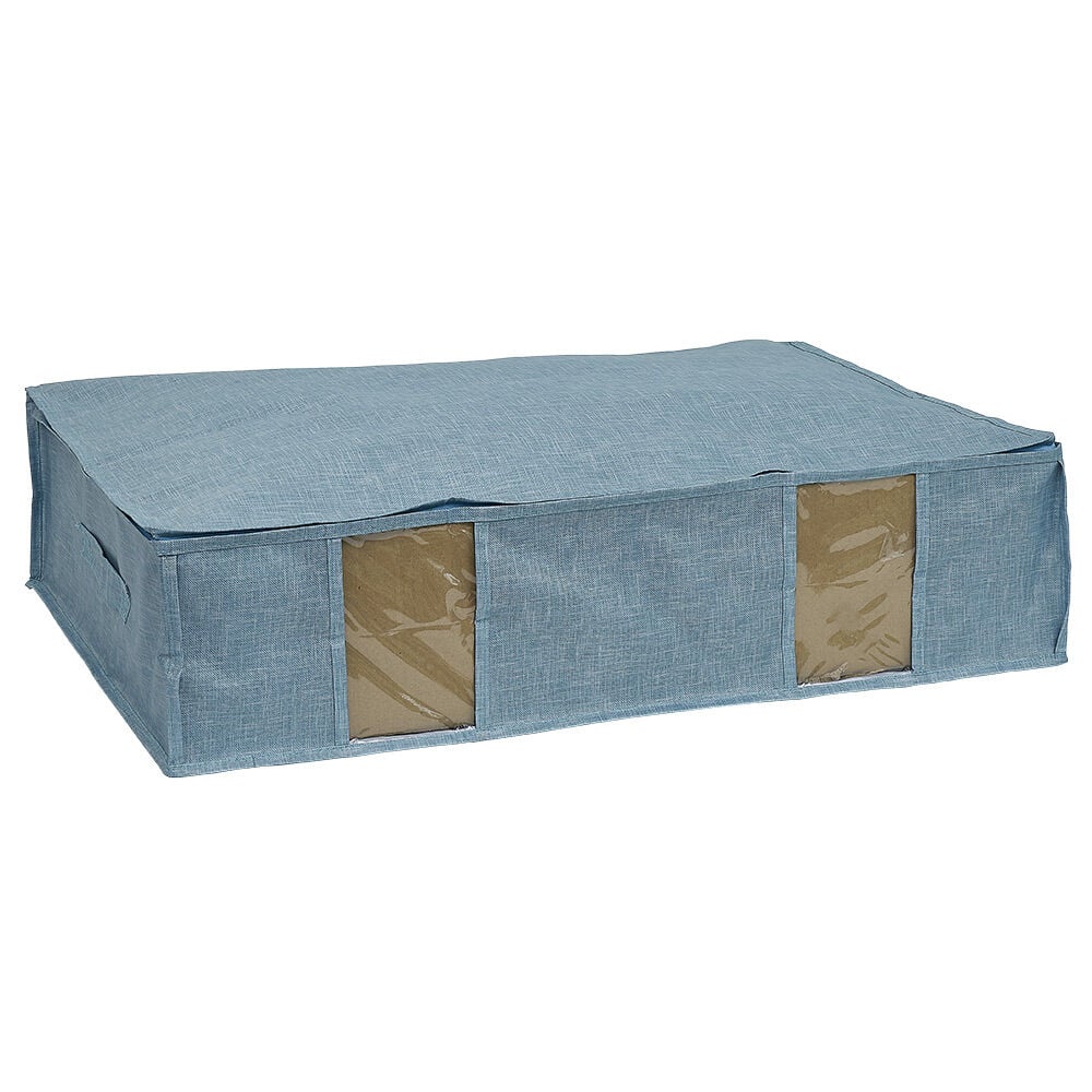 Housse de rangement dessous de lit Bleu - L65 x l45 x H15,5 cm