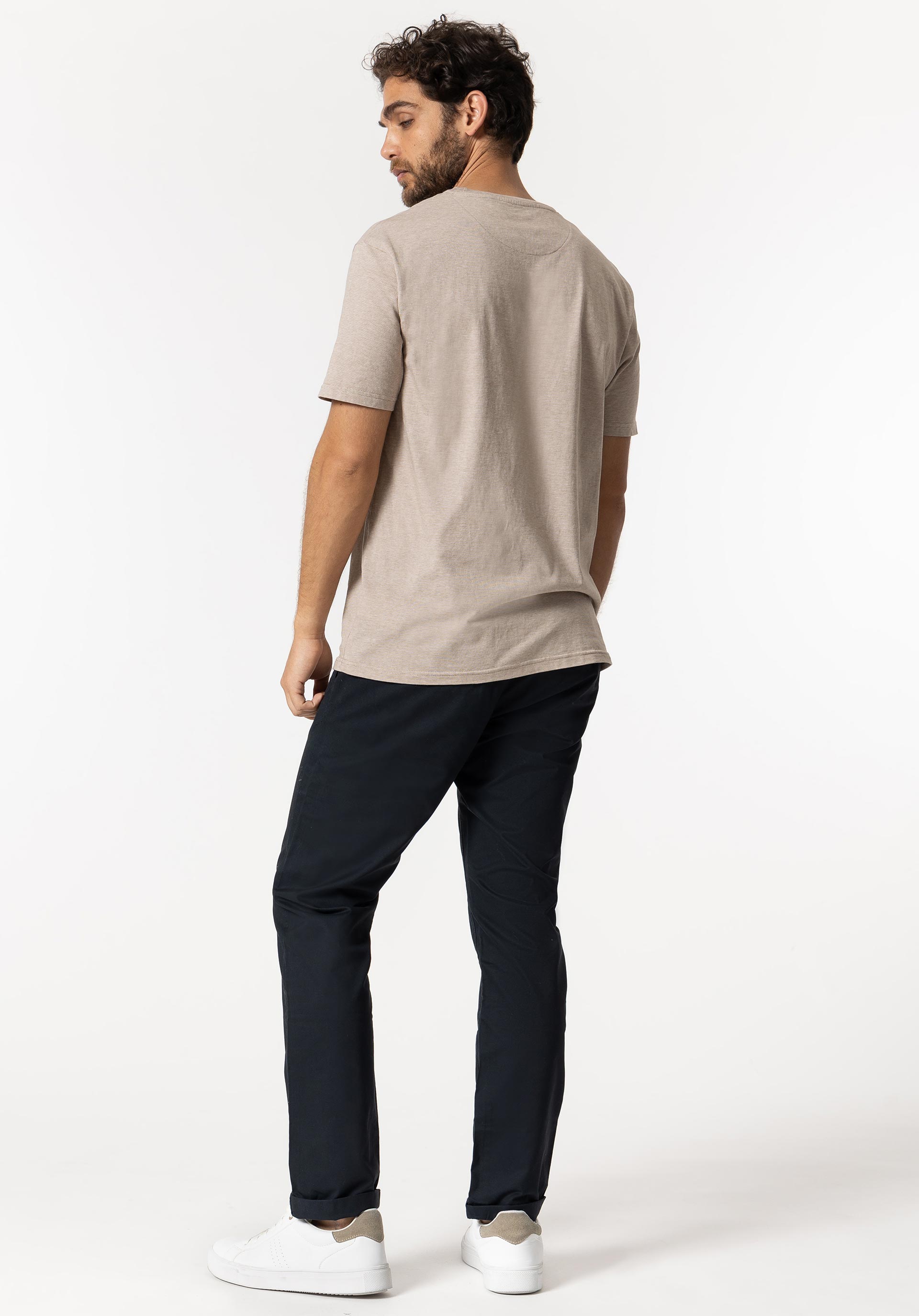 Calças Tapered Fit Azul marinho escuro