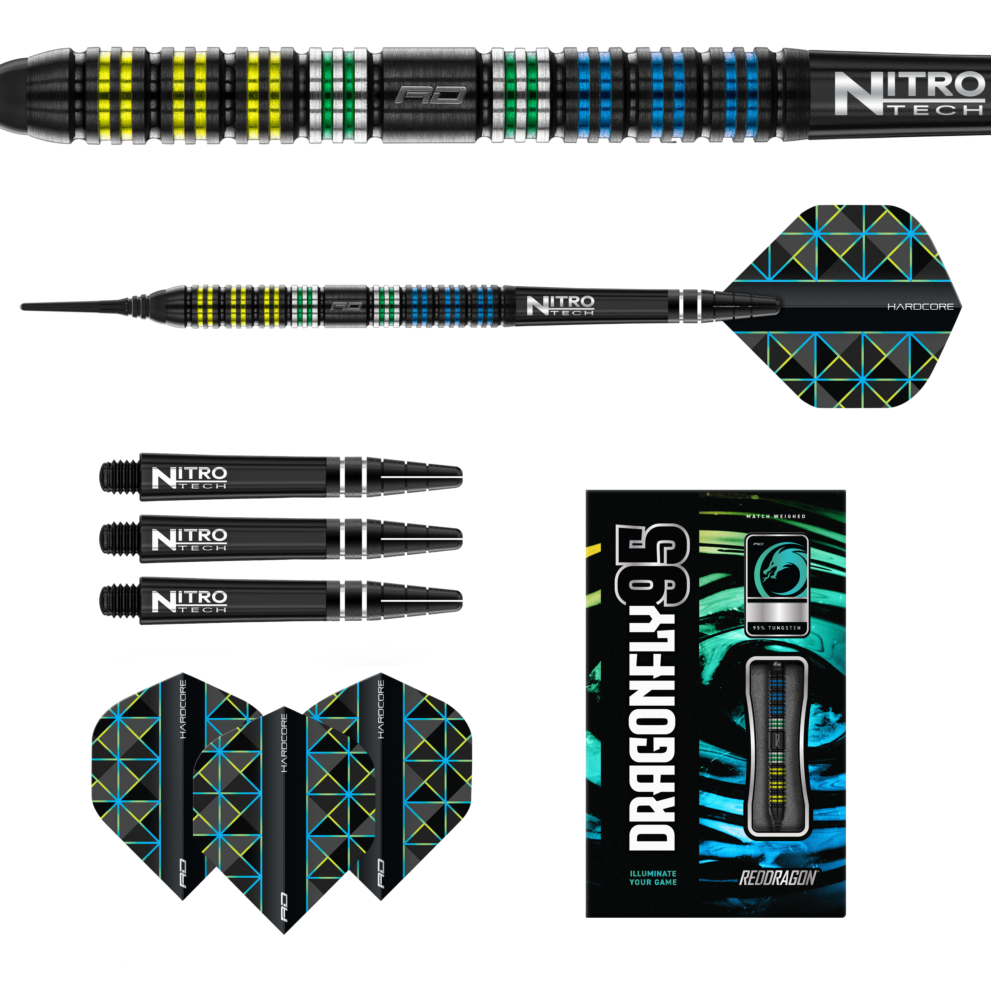 Red Dragon - Dragonfly Black 95 Parallel - Softdart