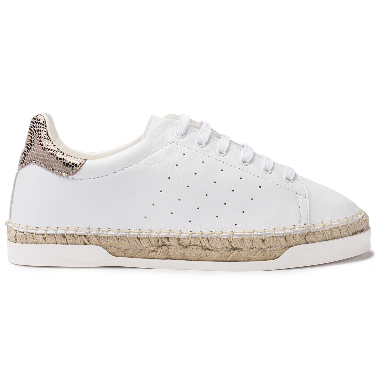 Canal Saint Martin Baskets espadrilles en Cuir Lancry Roma blanc/bronze