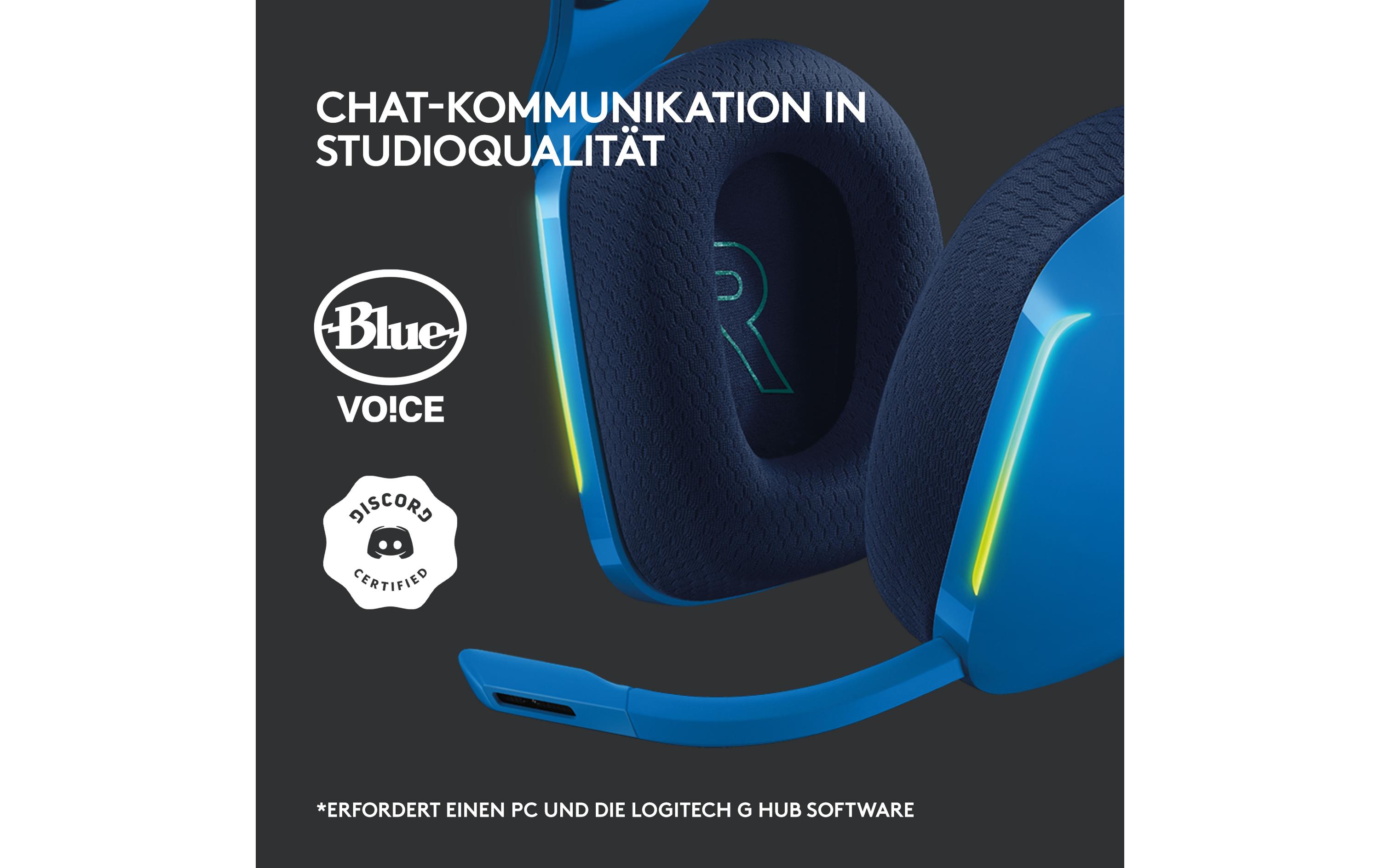 Headset G733 Lightspeed BlauWireless-Gaming-Headset mit DTS 7.1 Surround-Sound und RGB Beleuchtung