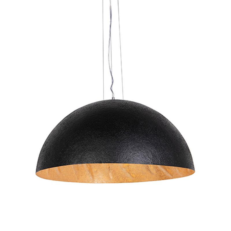 Industriële hanglamp zwart met goud 70 cm - Magna