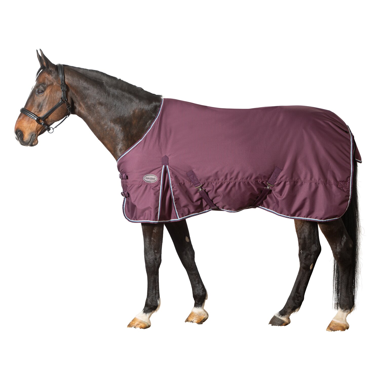 Horse-friends Outdoordecke Hamburg, 200g - prune purple