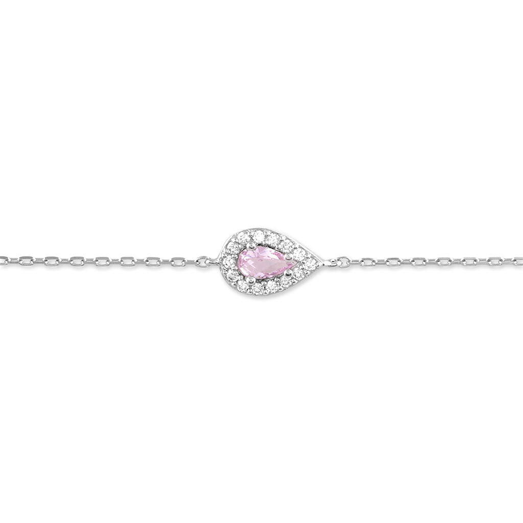 Bracelet Tania Argent Blanc Pierre De Synthese Et Oxyde De Zirconium