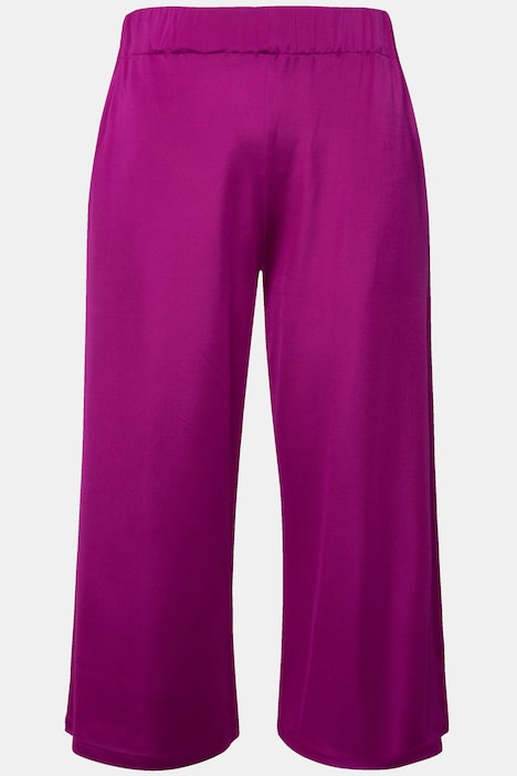Slinky-Culotte, wadenlang, weites Bein, Elastikbund