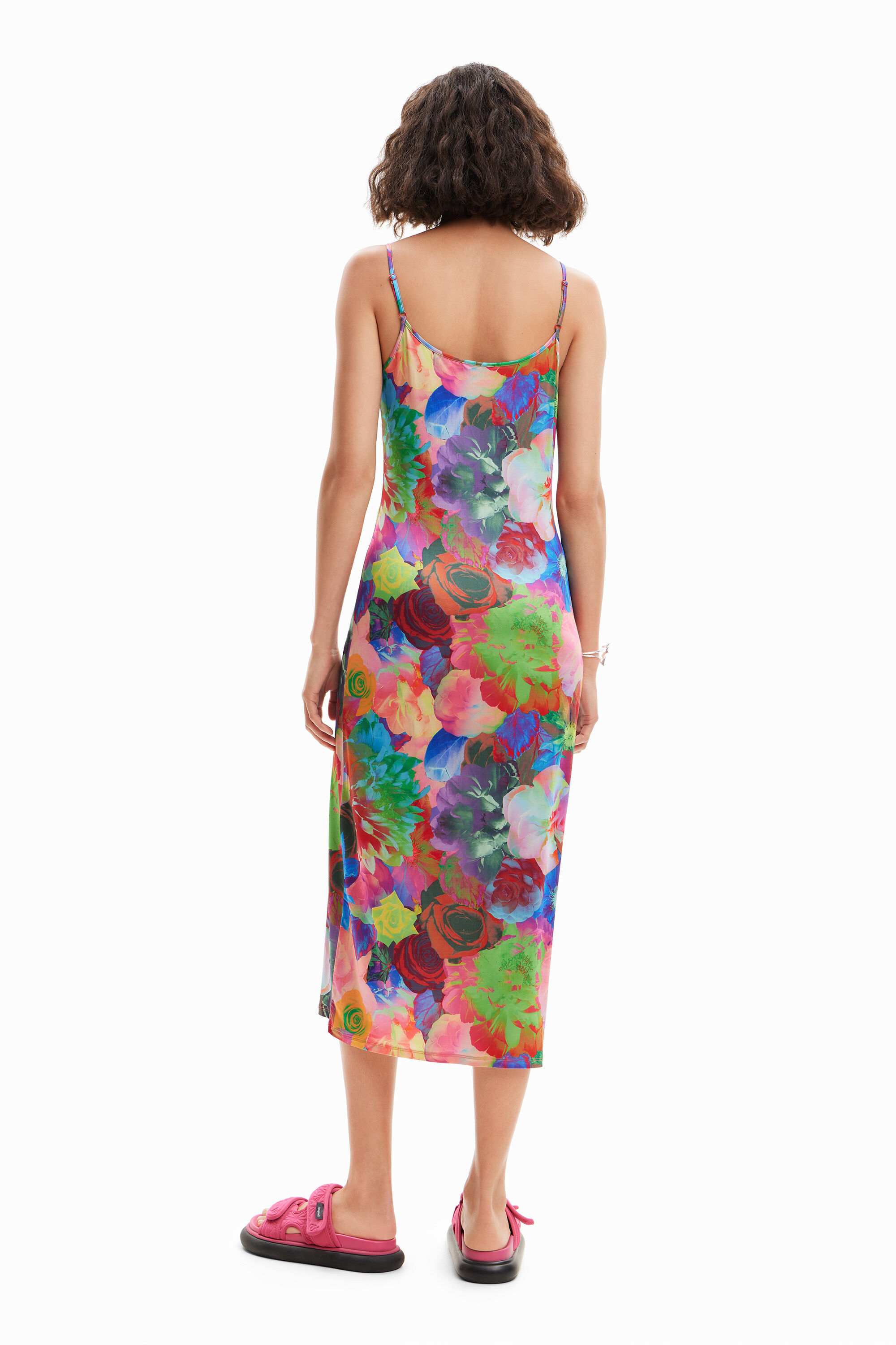 Robe nuisette ajustée fleurs