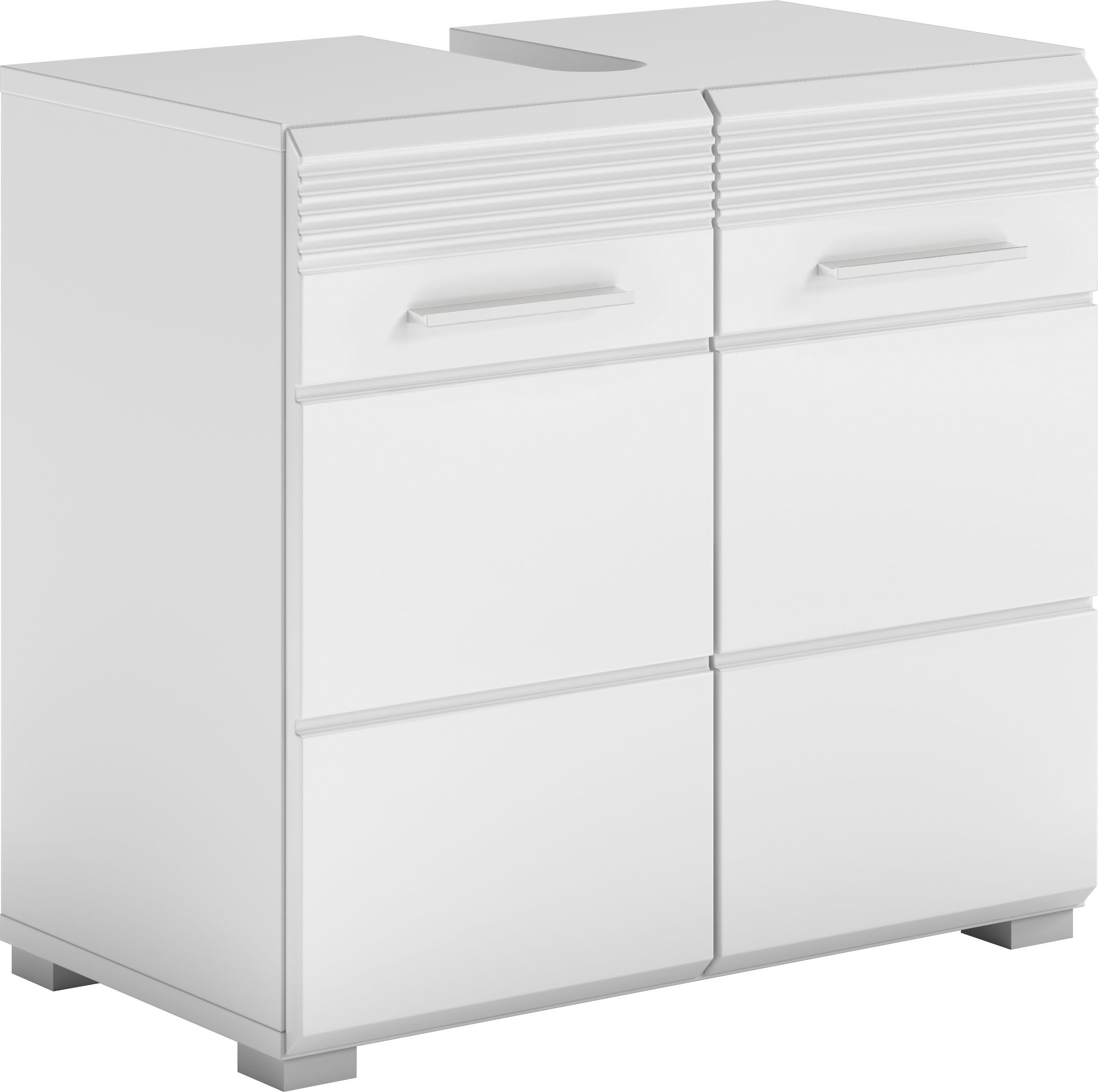 INOSIGN Waschbeckenunterschrank »Malmö, Breite 60 cm, 2 Tür, 2 Fächer, mit Siphonausschnitt, MDF-Front« in verschiedenen Farben erhältlich, Badmöbel, Badschrank, Kommode, Bad