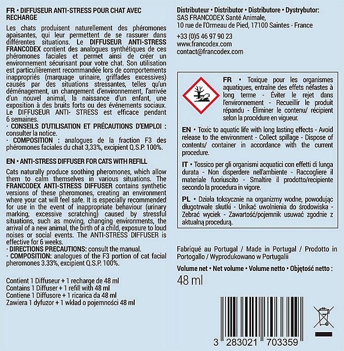 Diffuseur antistress avec recharge 48ml