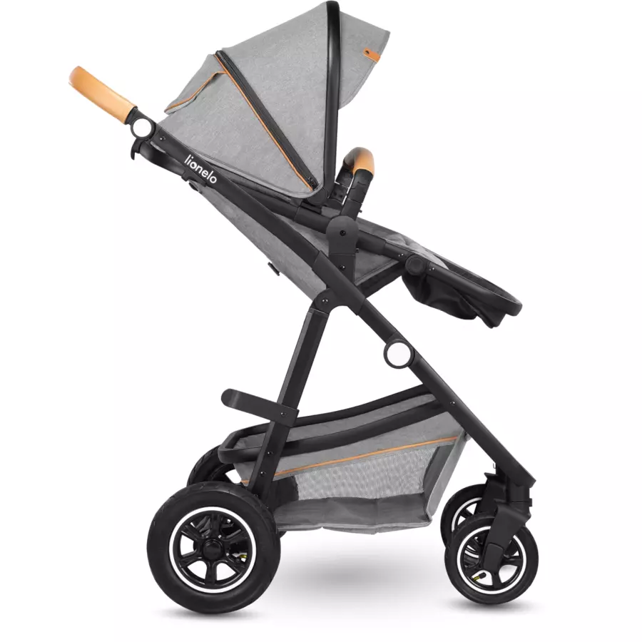 lionelo Kombikinderwagen Amber 3 in 1 grey stone inklusive Wheelblades