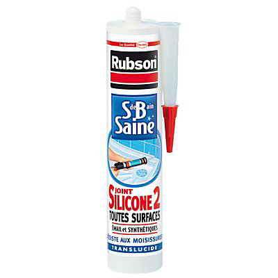 Mastic Rubson Sanitaire Salle de bains Saine Mastic translucide cartouche 280ml