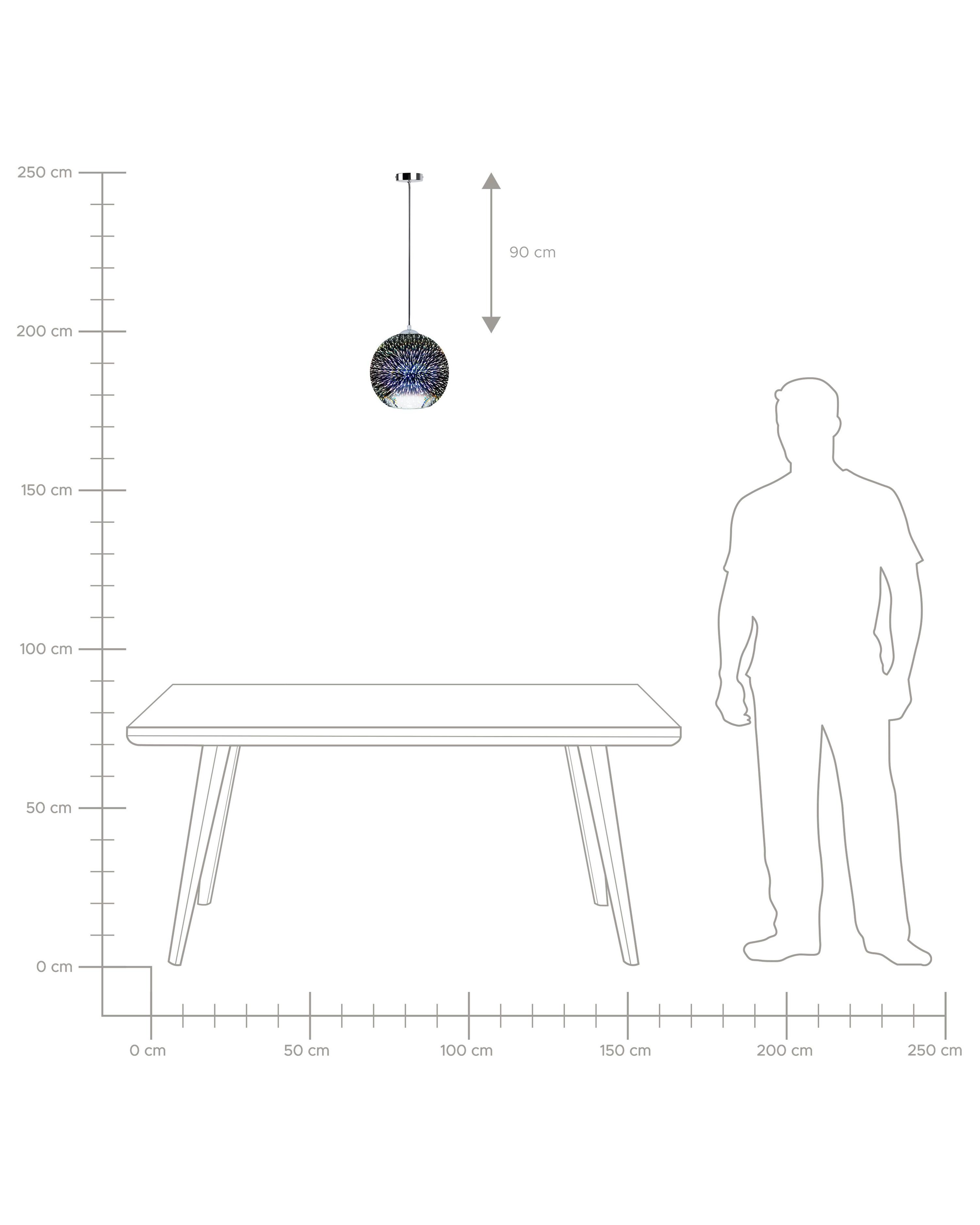 Hanglamp SESSERA Glas Zilver