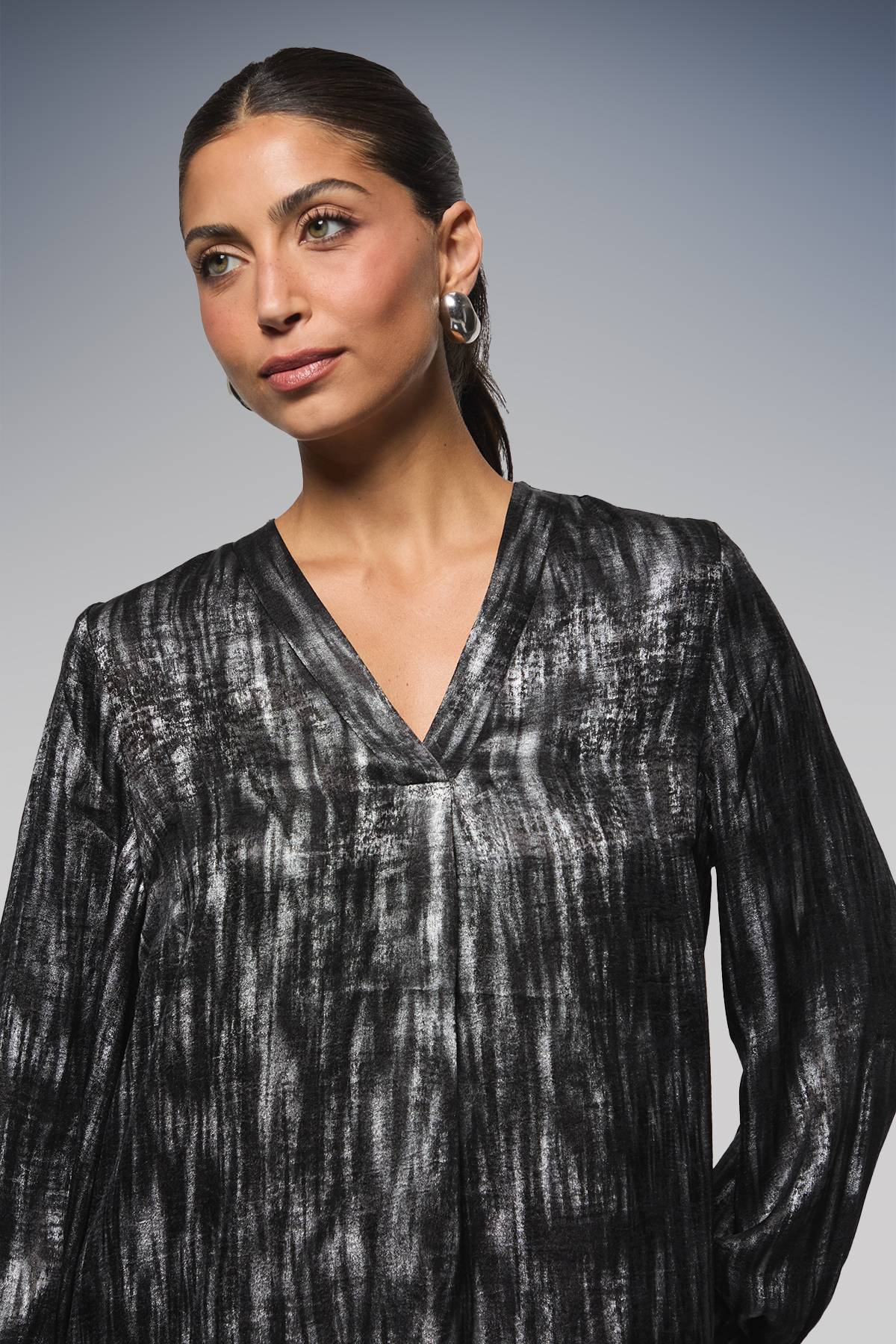 Wallis Chemise Overhead Métallique Abstraite