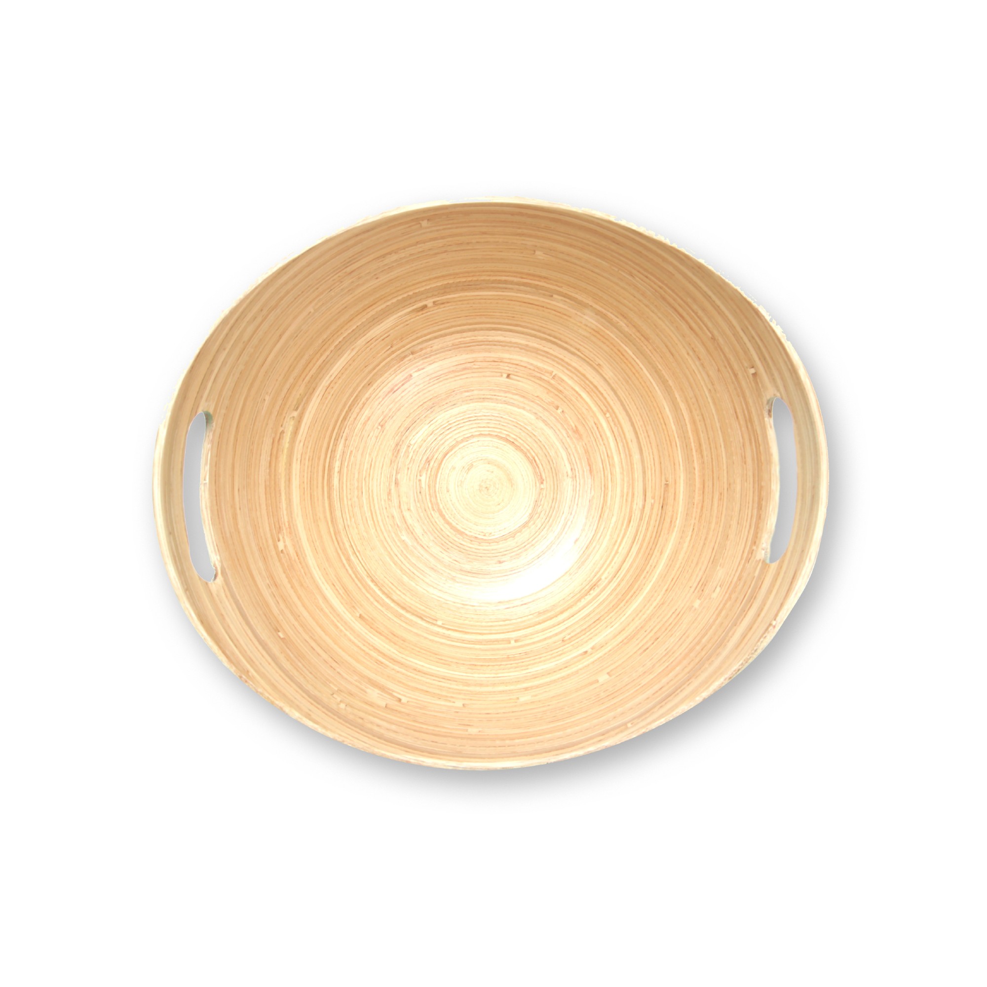 Bambusschale 'Wave' M, türkis, B 25 cm, L 21 cm, H 12 cm von fischer's lagerhaus