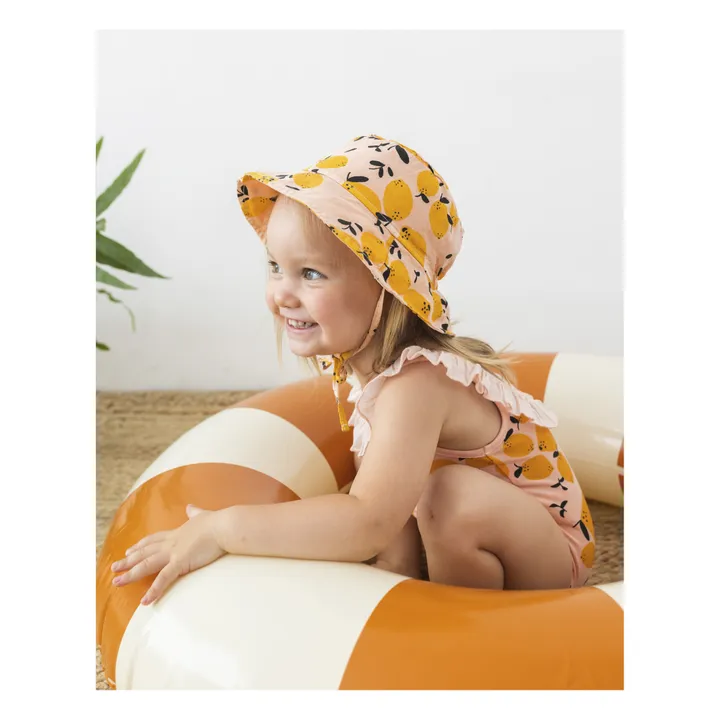 Búho Maillot de Bain 1 Pièce Coton Bio Citrons Bébé | Corail