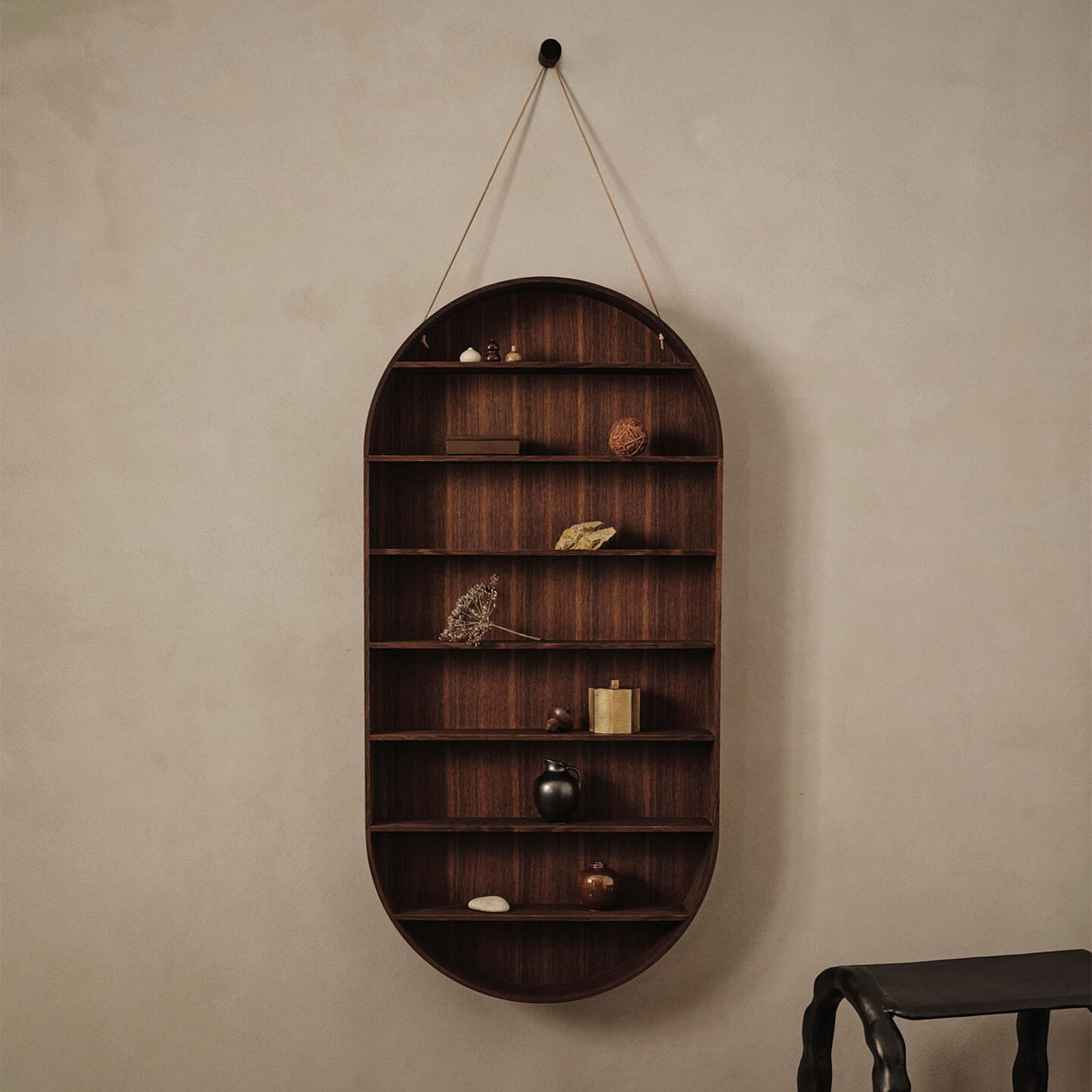 Ferm Living Oval Dorm Wandrek - Smoked Oak