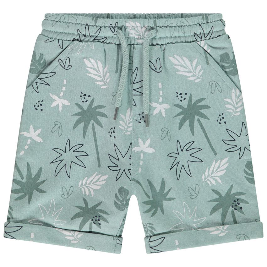 Bermuda fantaisie en molleton pour bébé garçon - Vert